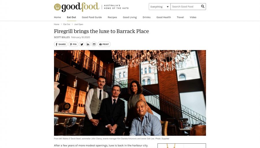 Firegrill brings the luxe to Barrack Place