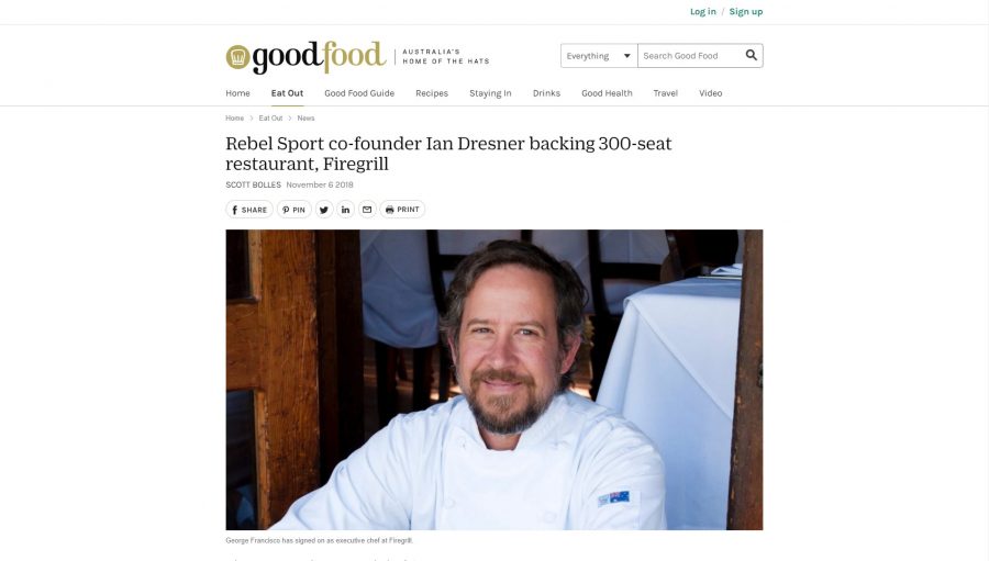 Rebel Sport co-founder Ian Dresner backing 300-seat restaurant, Firegrill