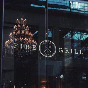 Firegrill_sydney_restaurant_bar_STEAK_SEAFOOD_GRILL_exterior_window chandelier clarence street view
